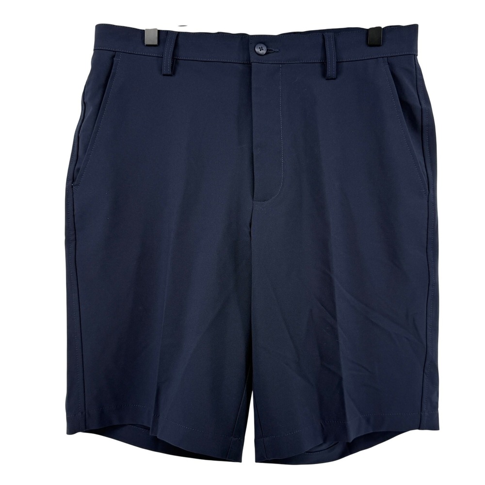 FootJoy FJ Performance 10" Golf Shorts Navy Blue Men 32 Flat Front Lightweight
